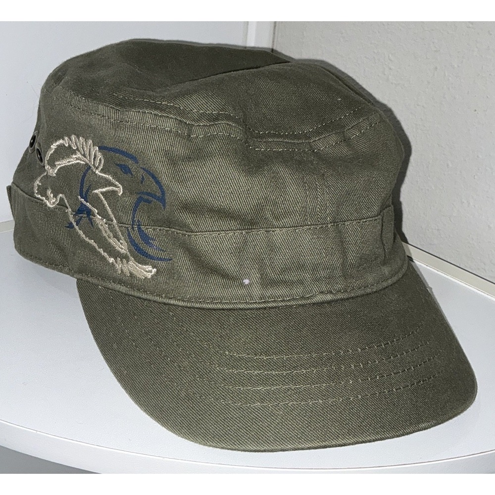 Military Green Eagles Low Profile Adjustable Vented Hat Cap 100% Cotton